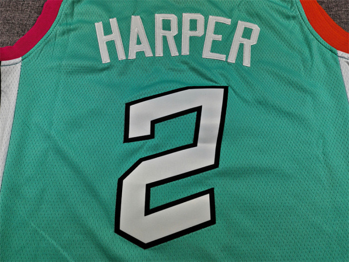 2023 City Edition San Antonio Spurs 2 HARPER Green NBA Jersey Basketball Shirt
