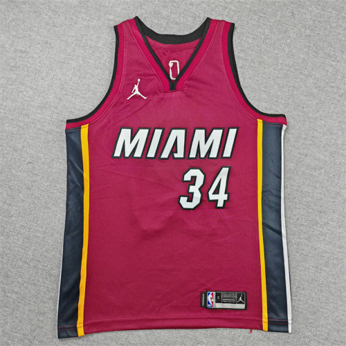 Youth Miami Heat ANTETOKOUNMPO 34 Red NBA Jersey Basketball Shirt