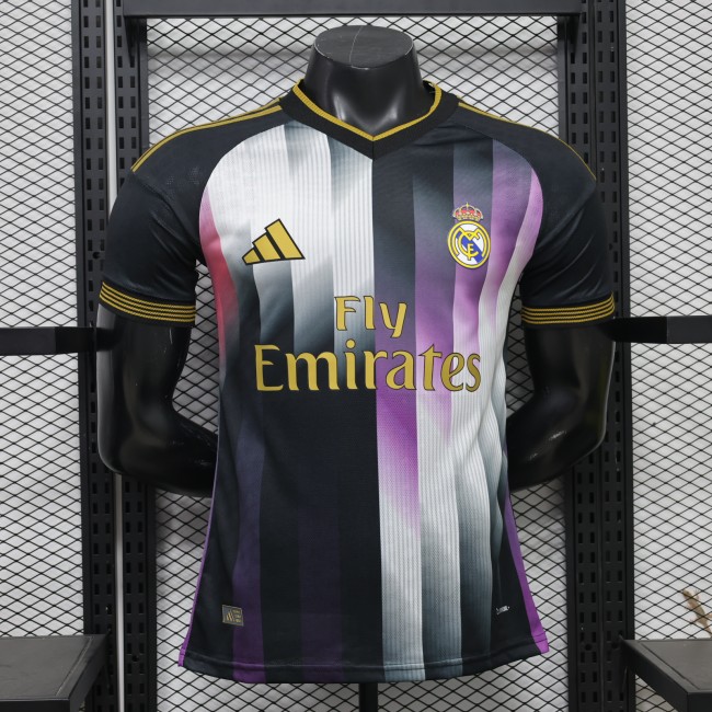 Player Version 2026-2027 Real Madrid Black/White/Purple Soccer Jersey Real Football Shirt