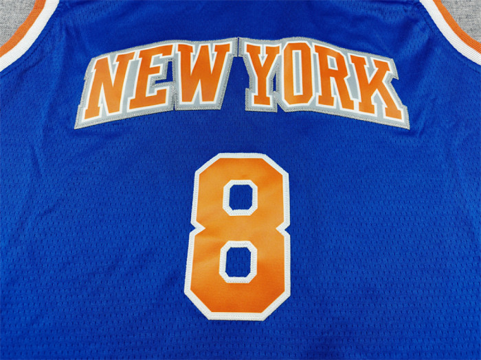 New York Knicks ANUNOBY 8 Blue NBA Shirt Men's Basketball Jersey