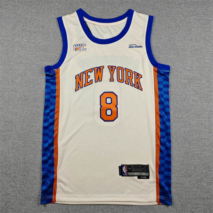 2026 City Edition New York Knicks ANUNOBY 8 OFF-White NBA Shirt Men's Basketball Jersey