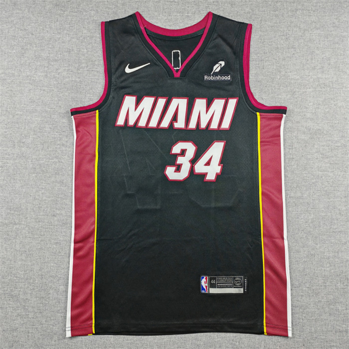 Miami Heat ANTETOKOUNMPO 34 Black NBA Jersey Basketball Shirt