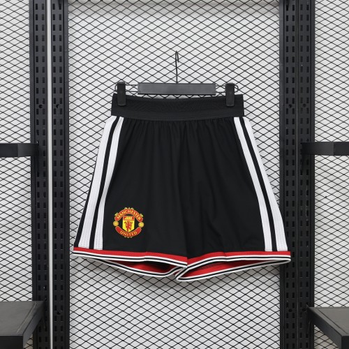 Player Version 2026-2027 Manchester United Away Black Soccer Shorts Football Shorts