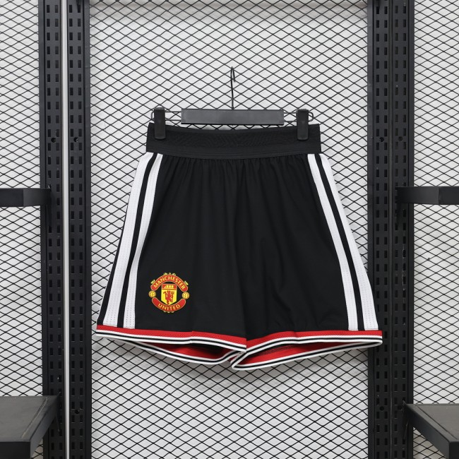 Player Version 2026-2027 Manchester United Away Black Soccer Shorts Football Shorts