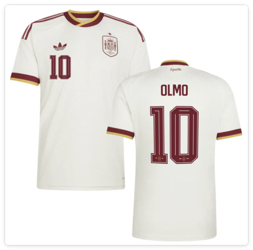 with FIFA World Cup Patch Player Version 2026 Spain 10 Olmo Away Soccer Jersey España Camisetas de Futbol