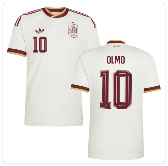 with FIFA World Cup Patch Player Version 2026 Spain 10 Olmo Away Soccer Jersey España Camisetas de Futbol
