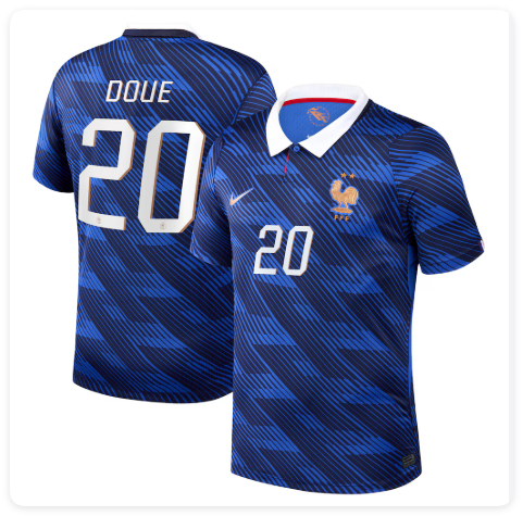 Player Version 2026 France Doue 20 Home Soccer Jersey Football Shirt