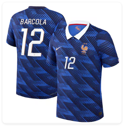 Player Version 2026 France Bradley Barcola 20 Home Soccer Jersey Football Shirt