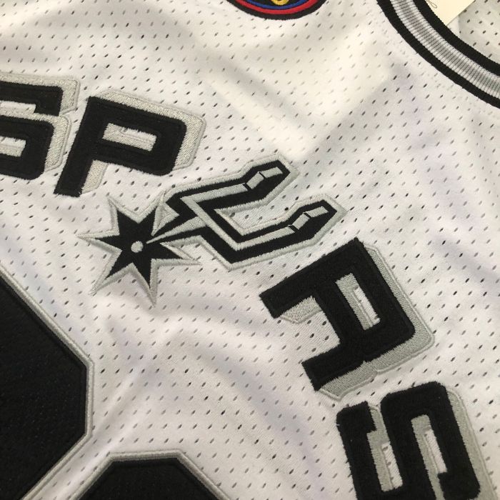 Mitchell&ness 1998-99 San Antonio Spurs DUNCAN 21 White Basketball Shirt NBA Jersey