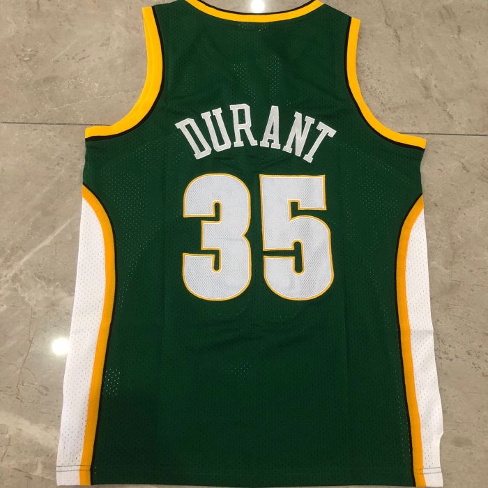 Mitchell&ness 2007-2008 Oklahoma City Thunder 35 DURANT Green NBA Jersey Child Seattle SuperSonics Basketball Shirt