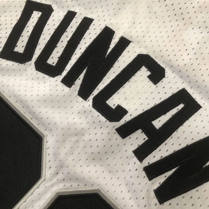 Mitchell&ness 1998-99 San Antonio Spurs DUNCAN 21 White Basketball Shirt NBA Jersey