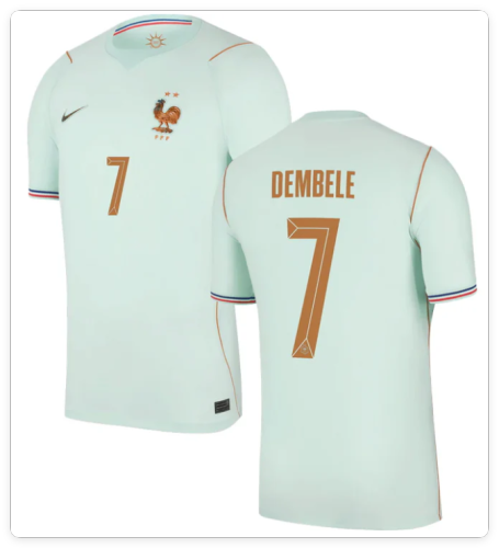 Fan Version 2026 World Cup France 7 Ousmane Dembele Away Soccer Jersey Football Shirt