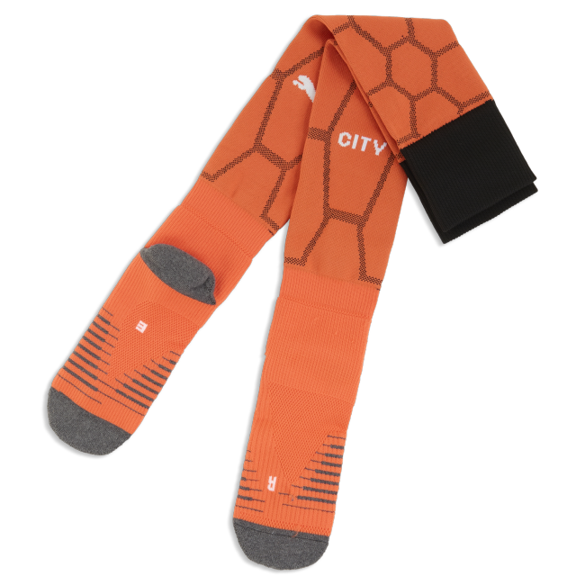 Youth/Adult 2026-2027 Manchester City Orange Goalkeeper Soccer Socks Football Socks