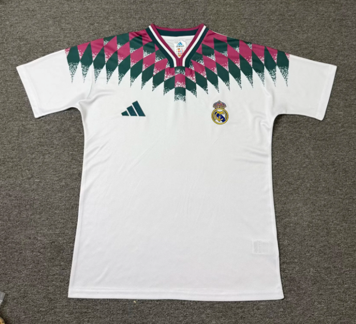 Fan Version 2026-2027 Real Madrid White Retro Model Soccer Training Jersey Real Football Shirt