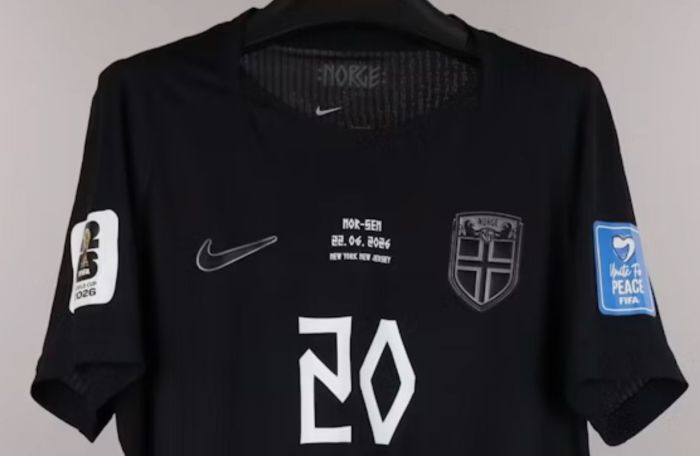 with Match Details+World Cup Patch Player Version Norway 2026 World Cup Away Black Soccer Jersey Football Shirt