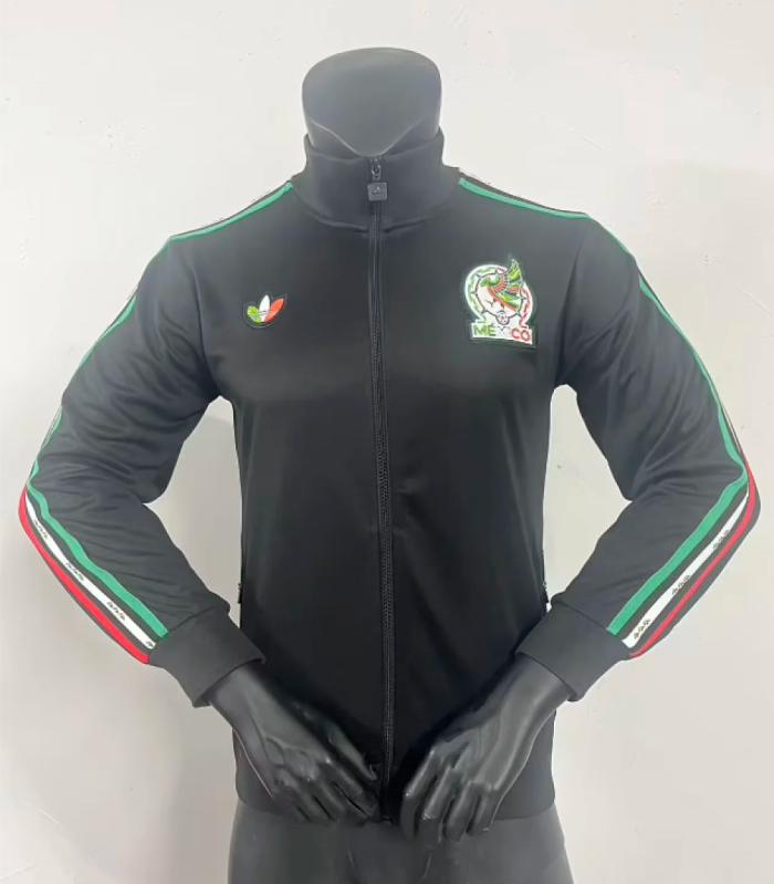 2026 Mexico Black Soccer Windbreaker Jacket Football Jacket