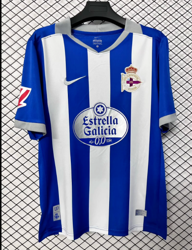 with LALIGA Patch Fan Version 2026-2027  Deportivo La Coruna Home Soccer Jersey Camisetas de Futbol