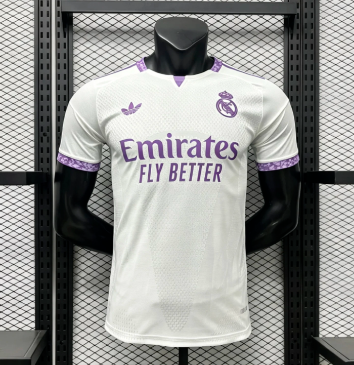 Player Version 2026-2027 Real Madrid White/Purple Soccer Jersey Real Football Shirt