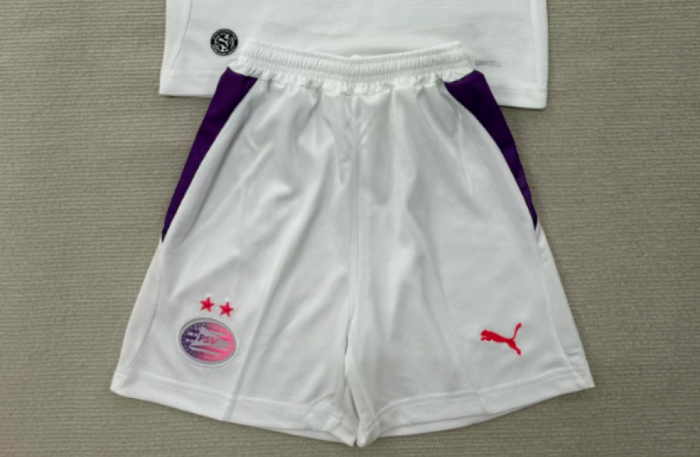 Fan Version 2026-2027 PSV Eindhoven Away White Soccer Shorts Football Shorts