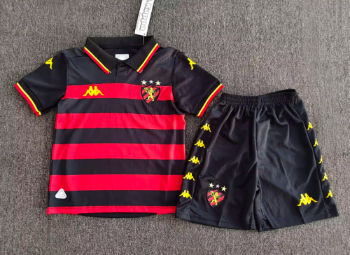 without Sponor Logo Youth Uniform Kids Kit 2026-2027 Recife Home Soccer Jersey Shorts Child Football Set