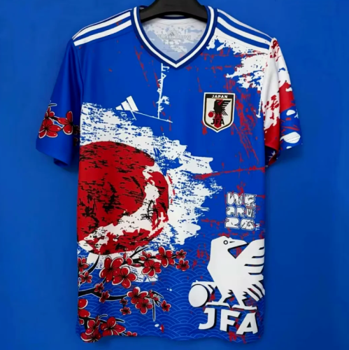 Fan Version 2026 Japan Blue/Red/White Comic Soccer Jersey Football Shirt