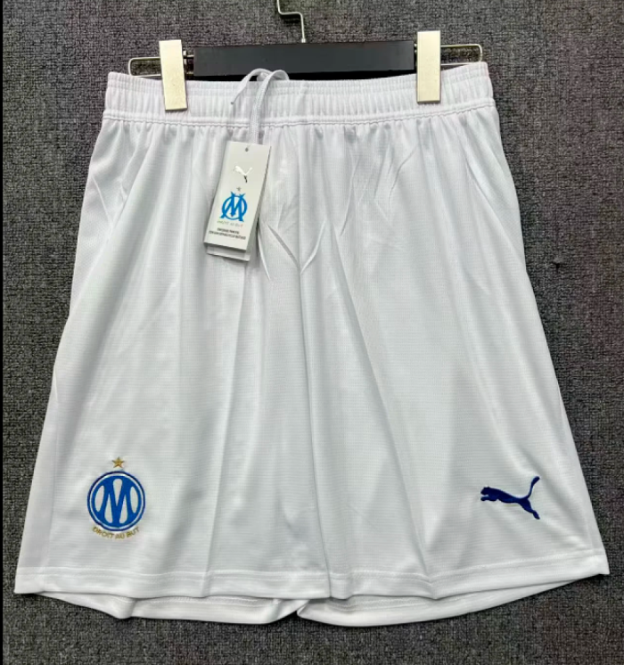 Fan Version 2026-2027 Marseille Home Soccer Shorts Football Shorts