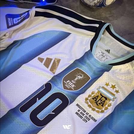 with Match Details+FIFA World Champions 2022 Patch Long Sleeve Player Version 2026 Argentina Home Soccer Jersey Camisetas de Futbol