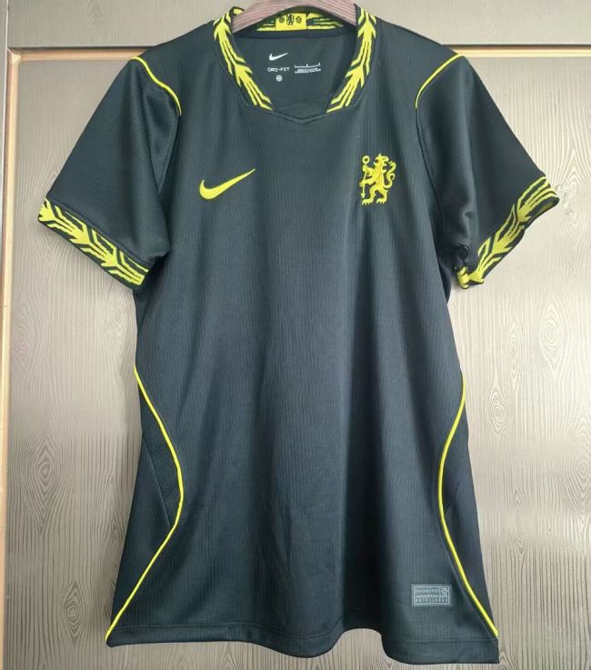 Women 2026-2027 Chelsea Away Black Soccer Jersey Girl Football Shirt