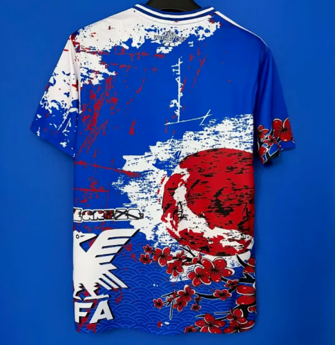 Fan Version 2026 Japan Blue/Red/White Comic Soccer Jersey Football Shirt