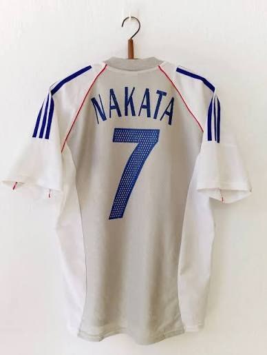Retro Jersey 2002 Japan NAKATA 7 Away White Soccer Jersey Vintage Football Shirt