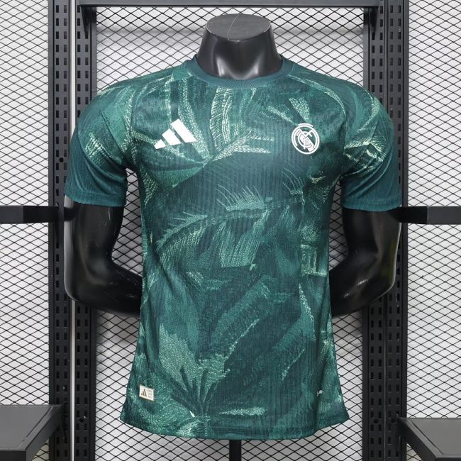 Player Version 2026-2027 Real Madrid Dark Green Soccer Pre-match Jersey Real Football Shirt