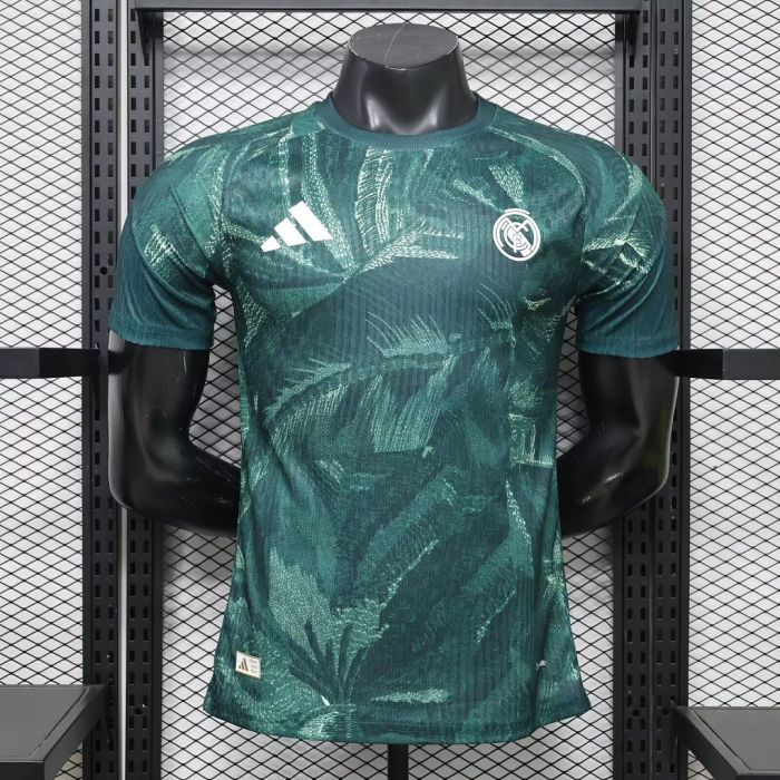 Player Version 2026-2027 Real Madrid Dark Green Soccer Pre-match Jersey Real Football Shirt
