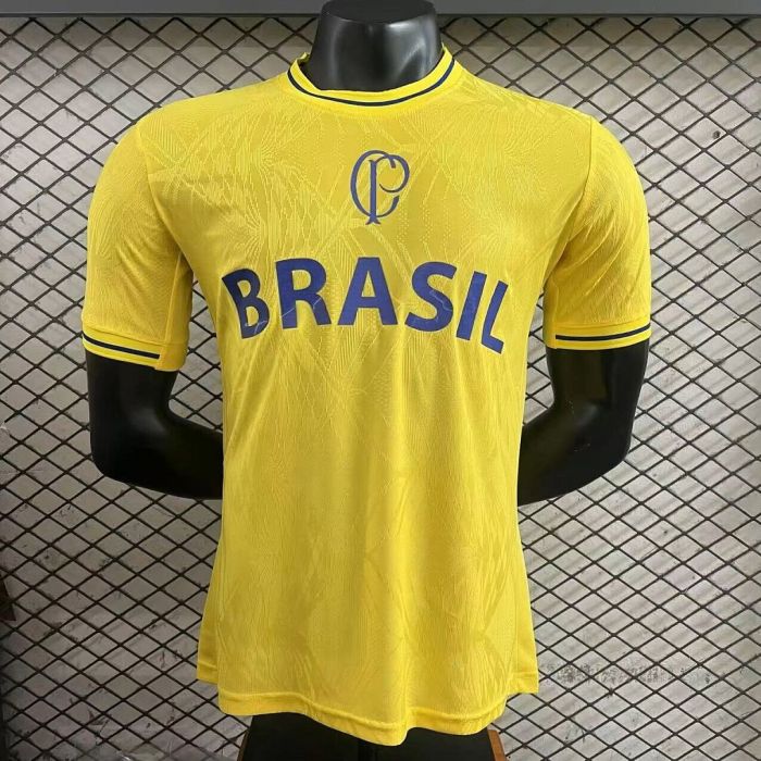 Player Version 2026-2027 Corinthians Yellow Soccer Training Jersey Football Shirt
