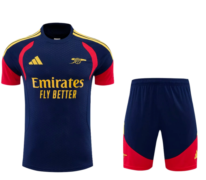 Adult Uniform 2026-2027 Arsenal Dark Blue Soccer Training Jersey and Shorts Football Kits