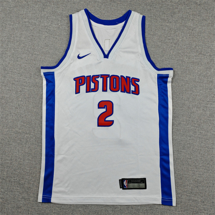 Adult Detroit Pistons 2 CUNNINGHAM White NBA Jersey Men's Basketball Shirt