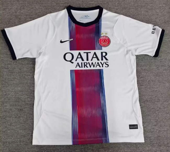 with BEYOND+2 Stars Fan Version 2026-2027 PSG Away White Soccer Jersey Paris Football Maillot