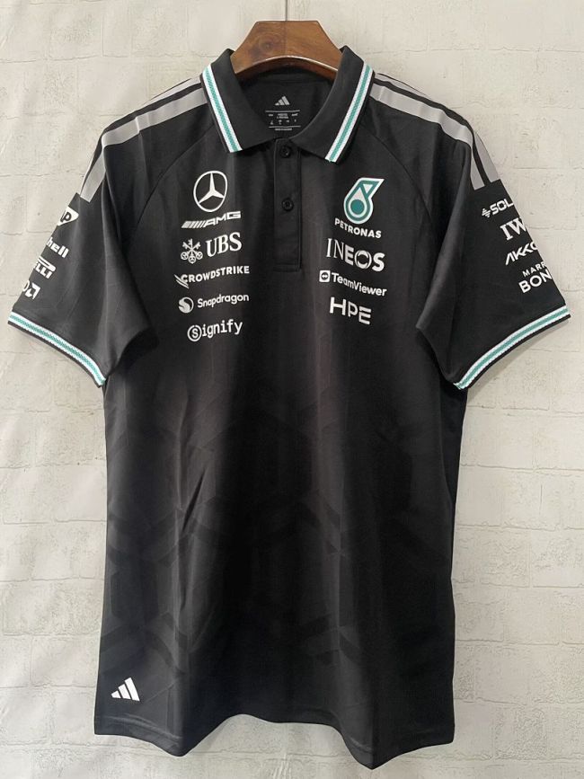 Mercedes 2026-2027 Black Racing Jersey Polo