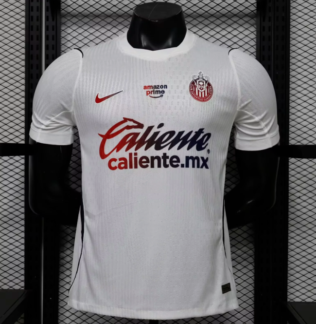 Player Version 2026-2027 Chivas Away White Soccer Jersey Football Shirt
