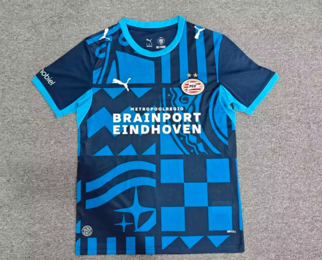 Fan Version 2026-2027 PSV Eindhoven Third Away Dark Blue Soccer Jersey Football Shirt