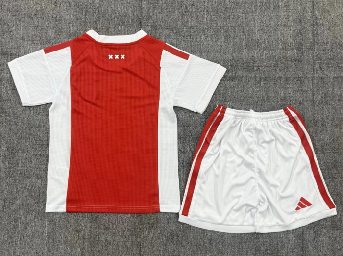 Youth Uniform Kids Kit 2026-2027 Ajax Home Soccer Jersey Shorts Child Football Set