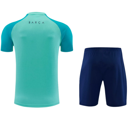 Adult Uniform 2026-2027 Barcelona Green Soccer Training Jersey and Shorts Football Kits