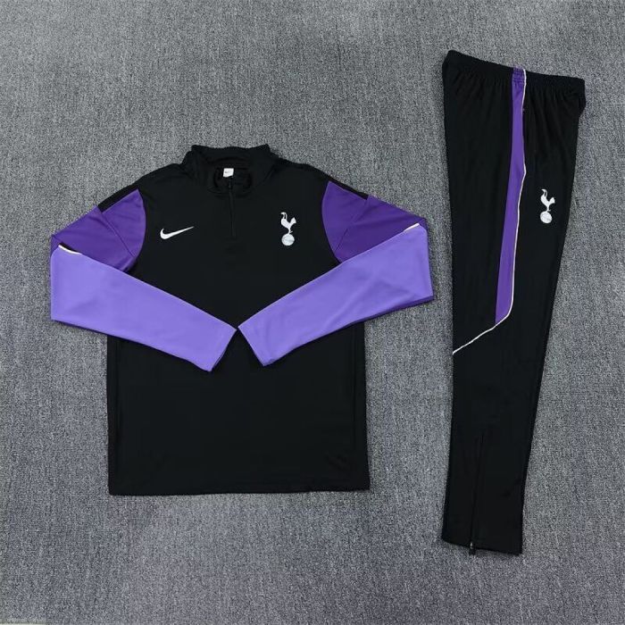 2026-2027 TOT Black/Purple Soccer Training Sweater Jacket Football Jacket and Pants