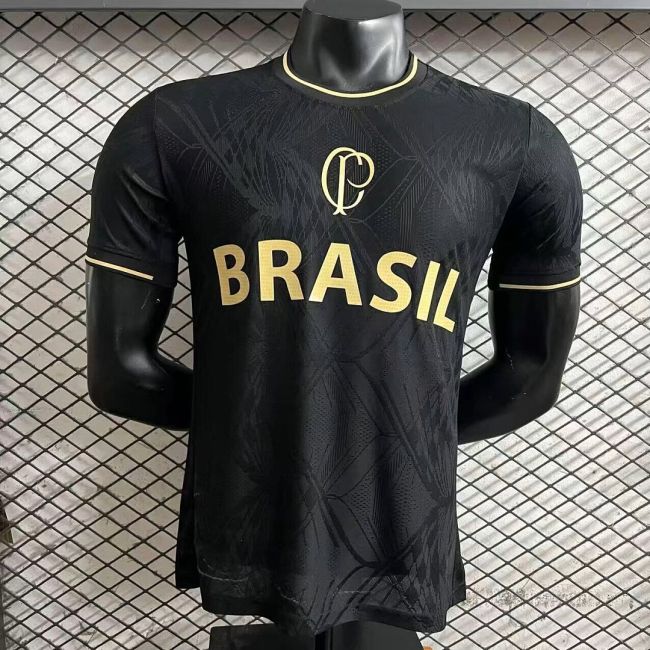 Player Version 2026-2027 Corinthians Black Soccer Training Jersey Football Shirt
