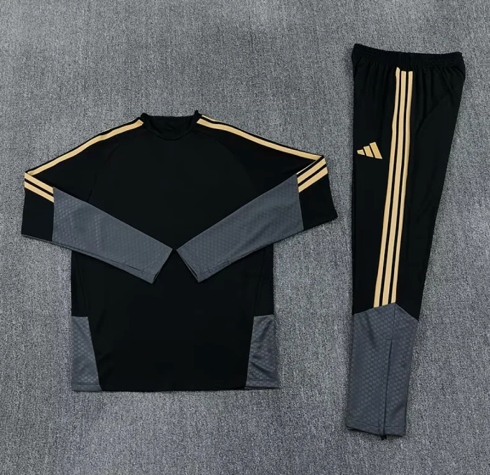 2026-2027 Juventus Black/Grey Soccer Training Sweater Jacket Football Jacket and Pants
