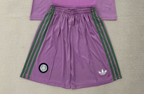 Fan Version 2026-2027 Leeds United Purple Goalkeeper Soccer Shorts Horona Football Shorts