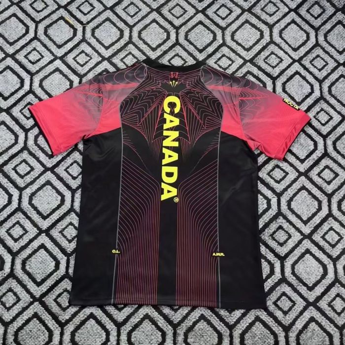 Fan Version 2026 Canada Black/Red Soccer Training Jersey Football Shirt