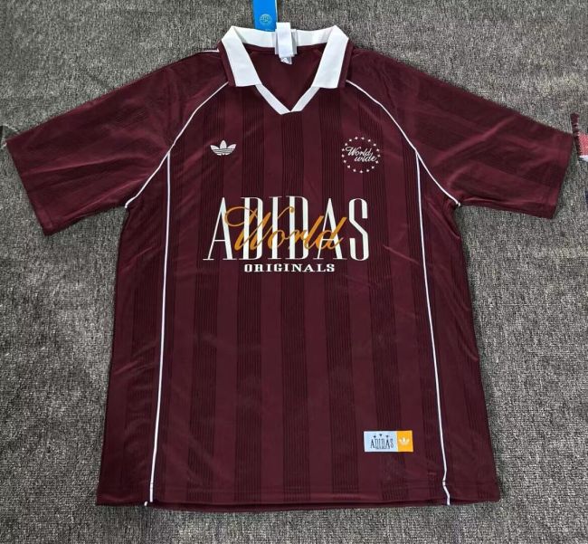 2026 AD World Wide Version Soccer Polo Maroon Football Shirt