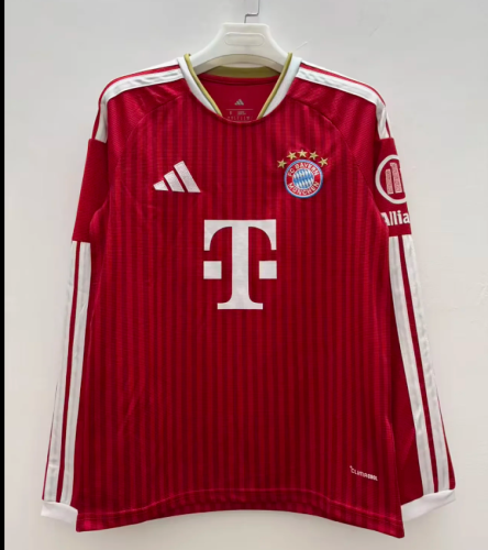 Long Sleeve Fan Version 2026-2027 Bayern Munich Home Soccer Jersey Bayern Munchen Football Shirt