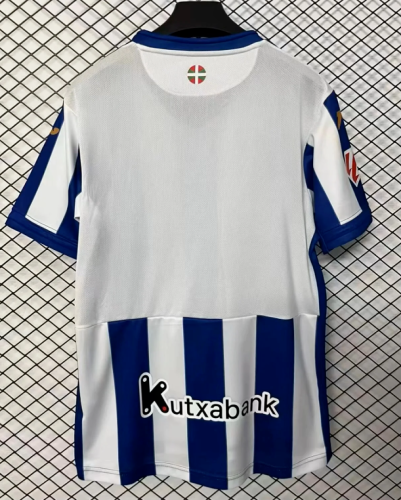 with Laliga Patch Fan Version 2026-2027 Real Sociedad Home Soccer Jersey Football Shirt