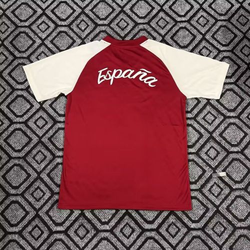 Fan Version 2026 Spain Red Soccer Pre-match Jersey España Camisetas de Futbol